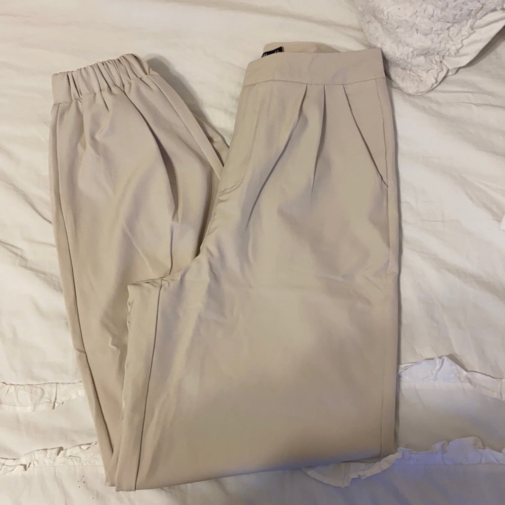 tailored high waisted joggers